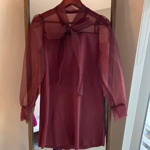 Zara organza tie dress